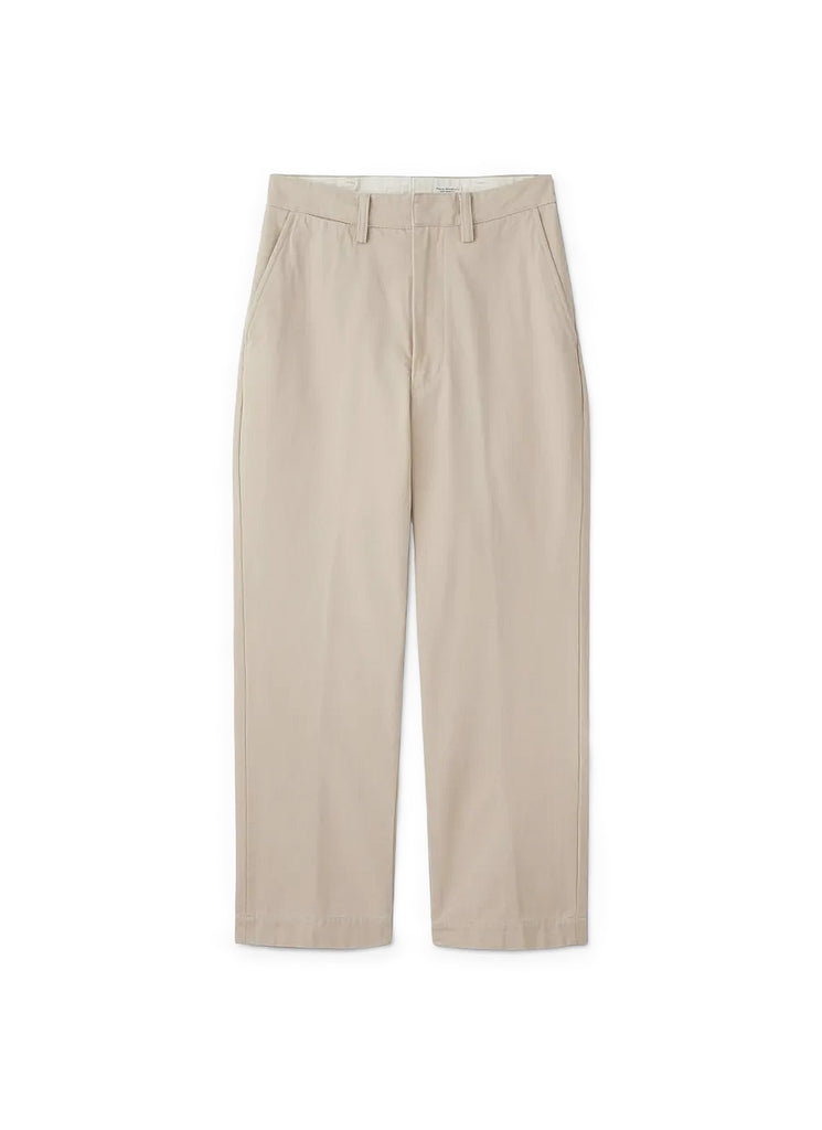 PHIGVEL MAKERS & CO "DUCK CLOTH CLASSIC TROUSERS" FADED CREAM