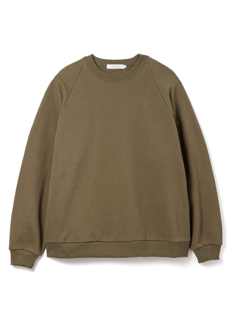 SANDINISTA MFG "AMERICAN COTTON RAGLAN SLEEVE SWEATSHIRT" OLIVE