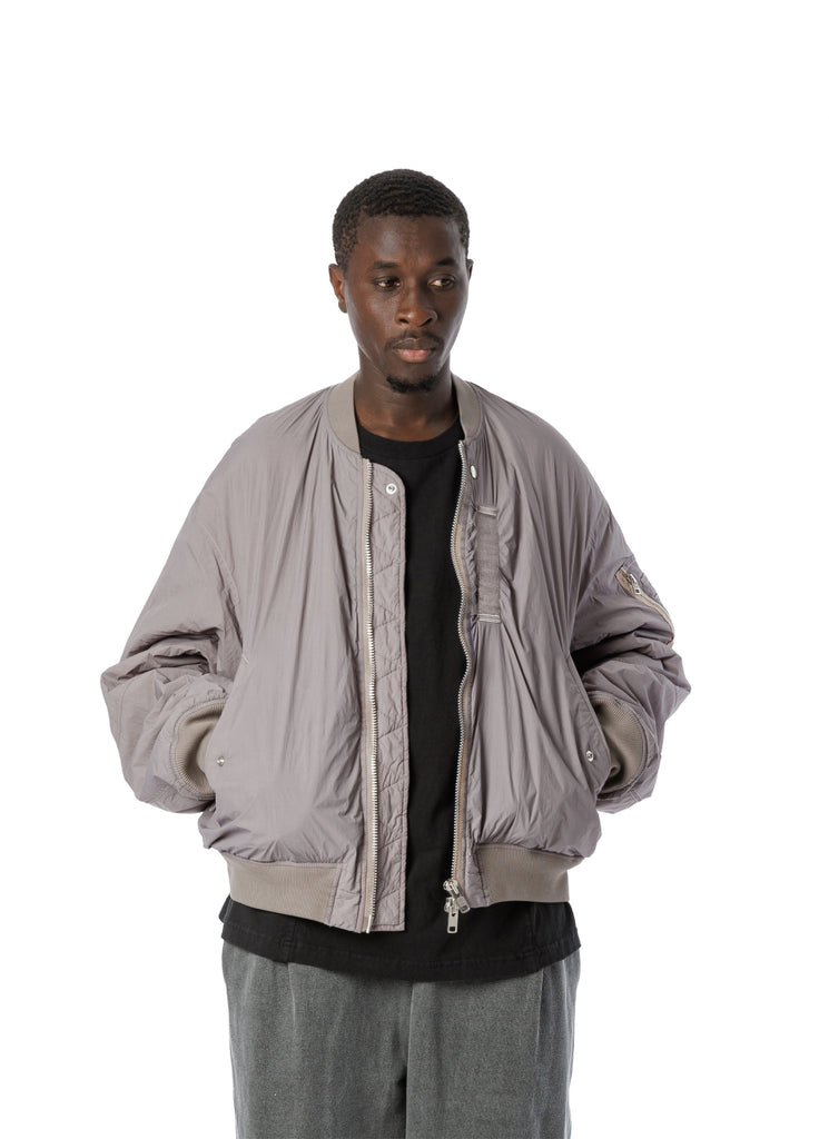 SANDINISTA MFG "GARMENt-DYED MA-1 JACKET" GRAY