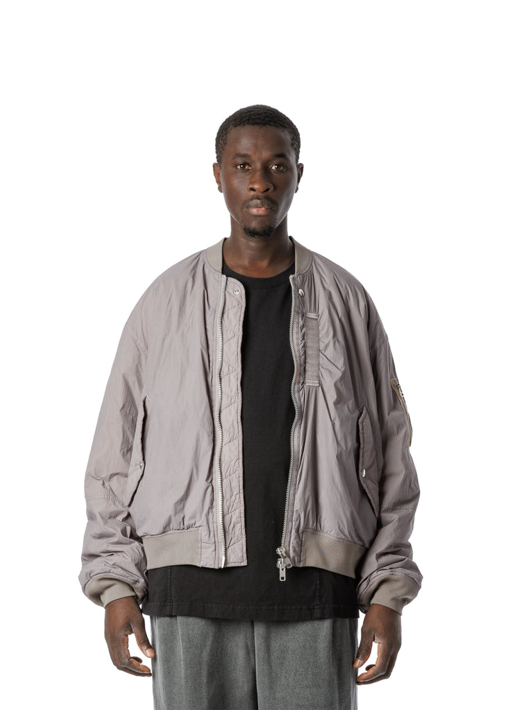 SANDINISTA MFG "GARMENt-DYED MA-1 JACKET" GRAY