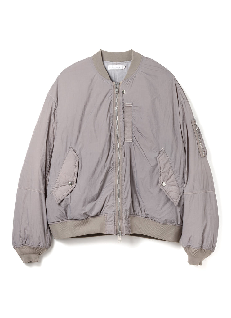 SANDINISTA MFG "GARMENt-DYED MA-1 JACKET" GRAY