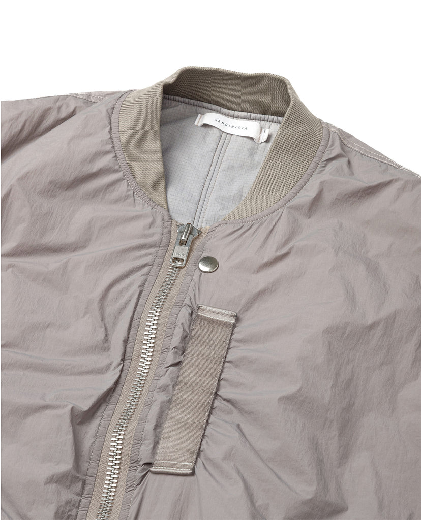 SANDINISTA MFG "GARMENt-DYED MA-1 JACKET" GRAY