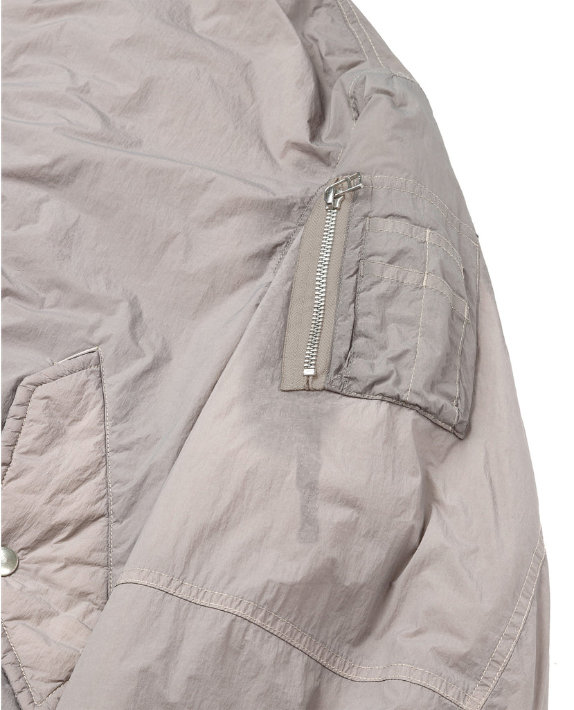 SANDINISTA MFG "GARMENt-DYED MA-1 JACKET" GRAY