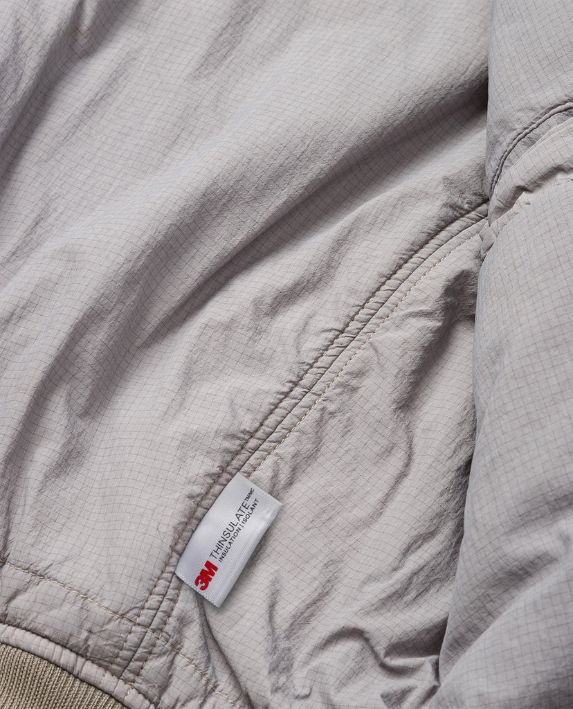 SANDINISTA MFG "GARMENt-DYED MA-1 JACKET" GRAY