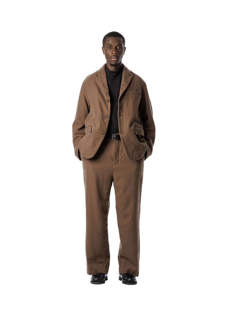 SANDINISTA MFG "WOOL 5 BUTTON JACKET" BROWN