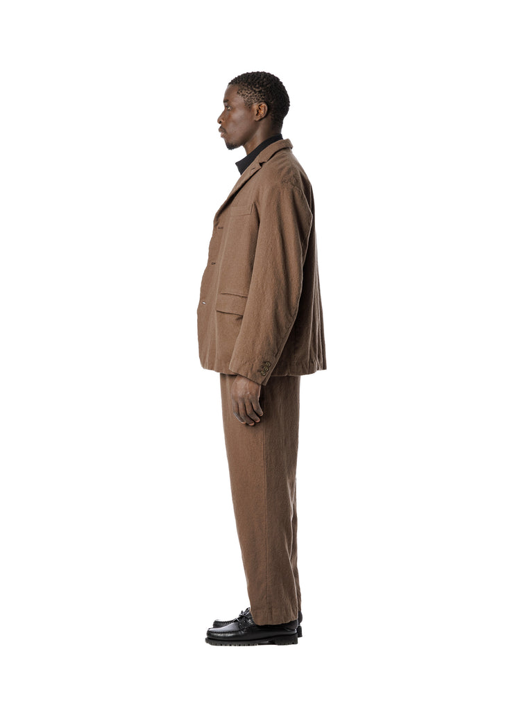 SANDINISTA MFG "WOOL 5 BUTTON JACKET" BROWN