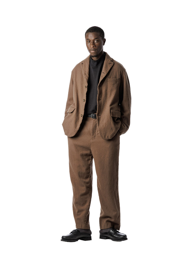 SANDINISTA MFG "WOOL 5 BUTTON JACKET" BROWN