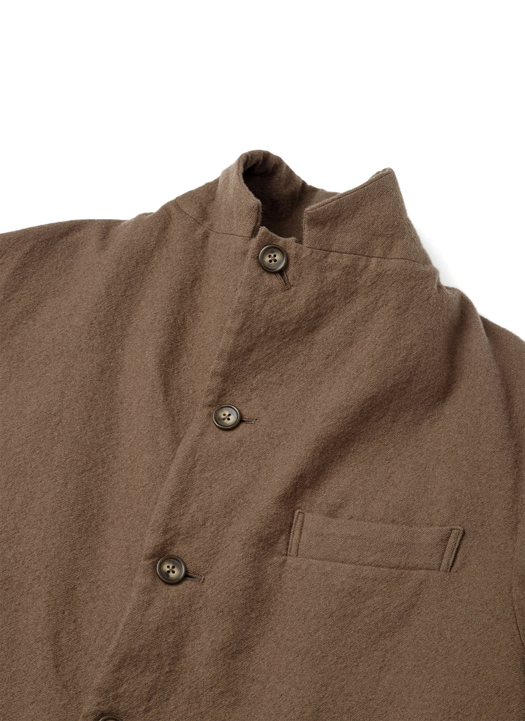 SANDINISTA MFG "WOOL 5 BUTTON JACKET" BROWN