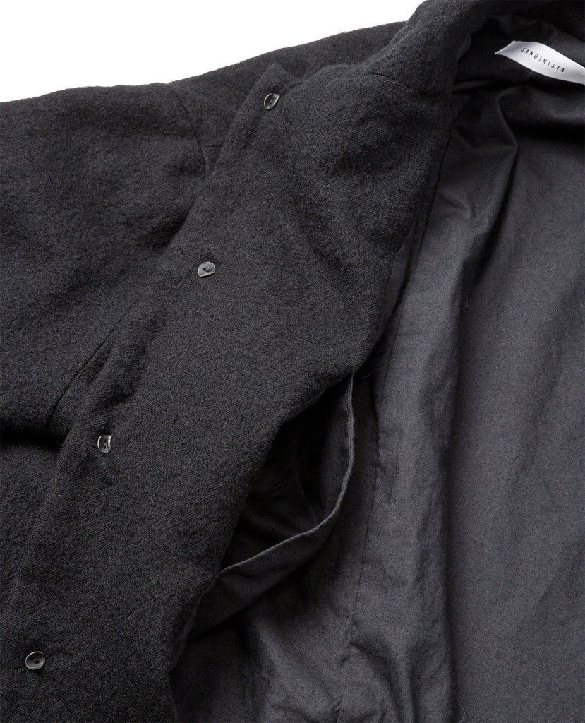 SANDINISTA MFG "WOOL 5 BUTTON JACKET" BLACK