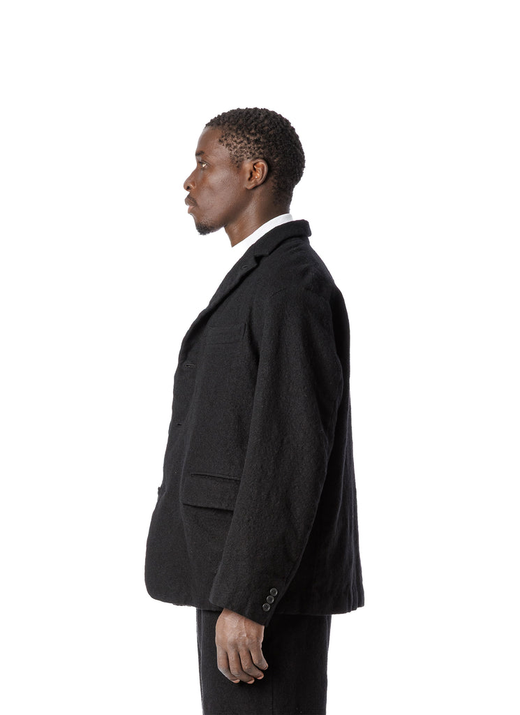 SANDINISTA MFG "WOOL 5 BUTTON JACKET" BLACK