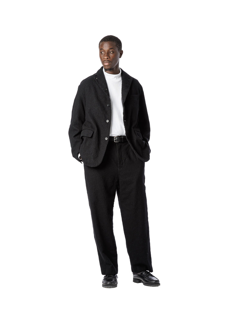 SANDINISTA MFG "WOOL 5 BUTTON JACKET" BLACK