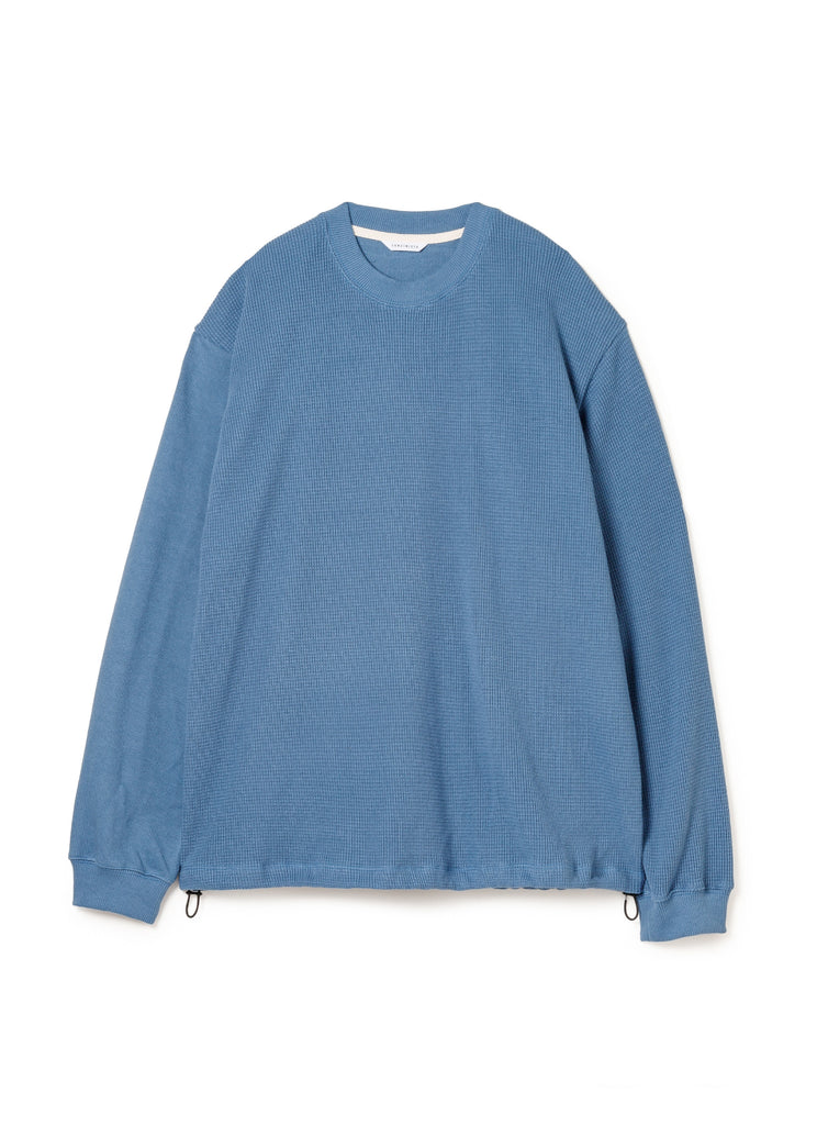 SANDINISTA MFG "2-TONE COTTON KNIT PULLOVER" SMOKE BLUE