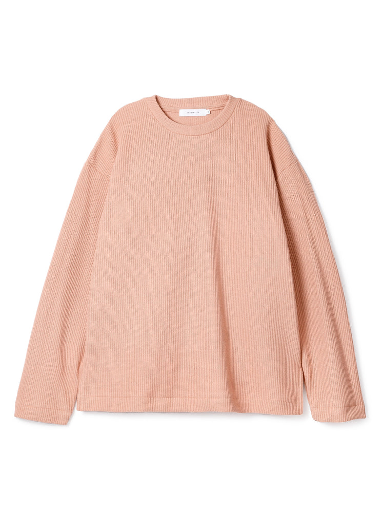 SANDINISTA "SIDE SLITS COTTON KNIT PULLOVER" DUSTY PINK