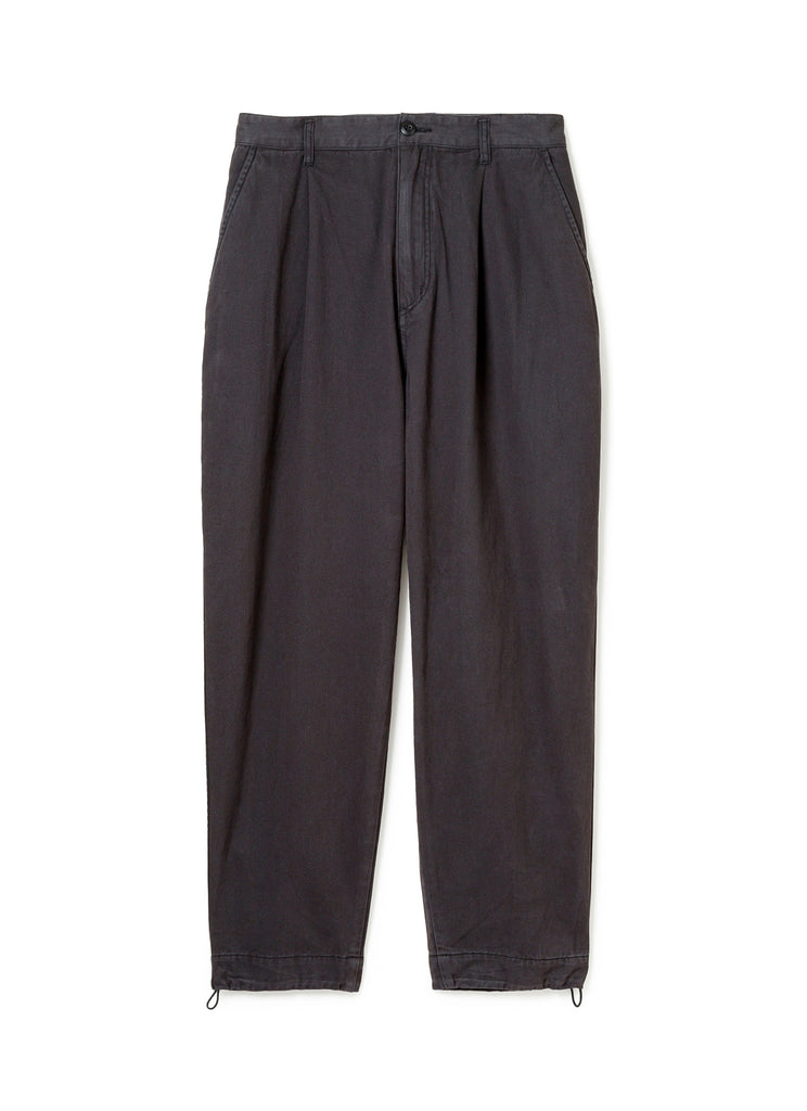 SANDINISTA MFG "VINTAGE STYLE PLEATED CHINO PANTS" BLACK