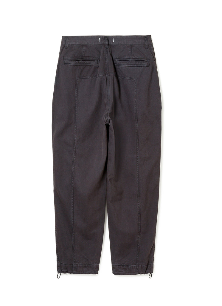 SANDINISTA MFG "VINTAGE STYLE PLEATED CHINO PANTS" BLACK