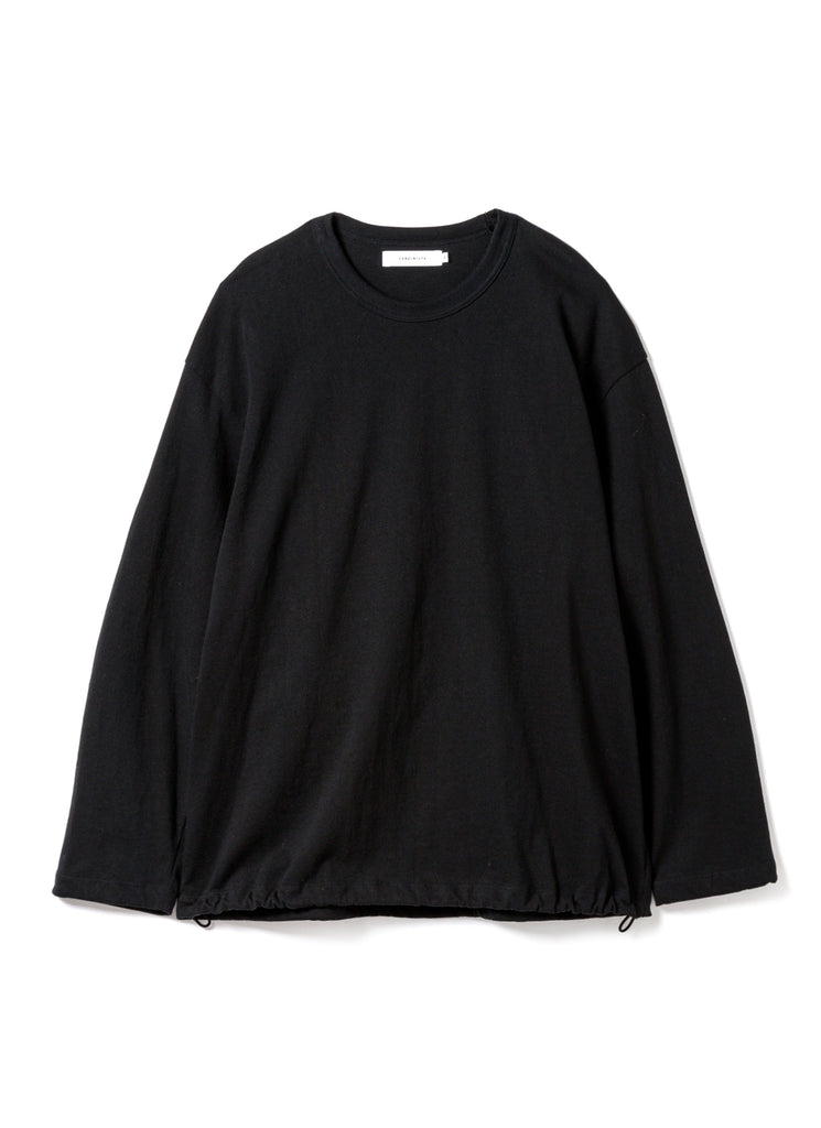 SANDINISTA MFG "ELASTIC HEM L/S T-SHIRT" BLACK