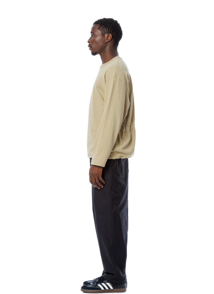 SANDINISTA MFG "ELASTIC HEM L/S T-SHIRT" KHAKI BEIGE