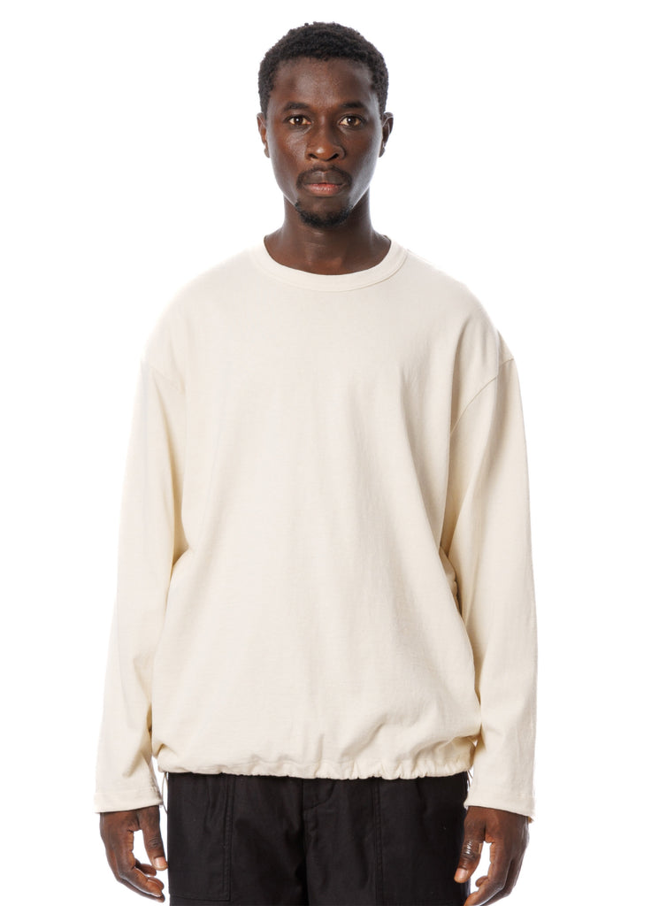 SANDINISTA MFG "ELATIC HEM L/S T-SHIRT" NATURAL