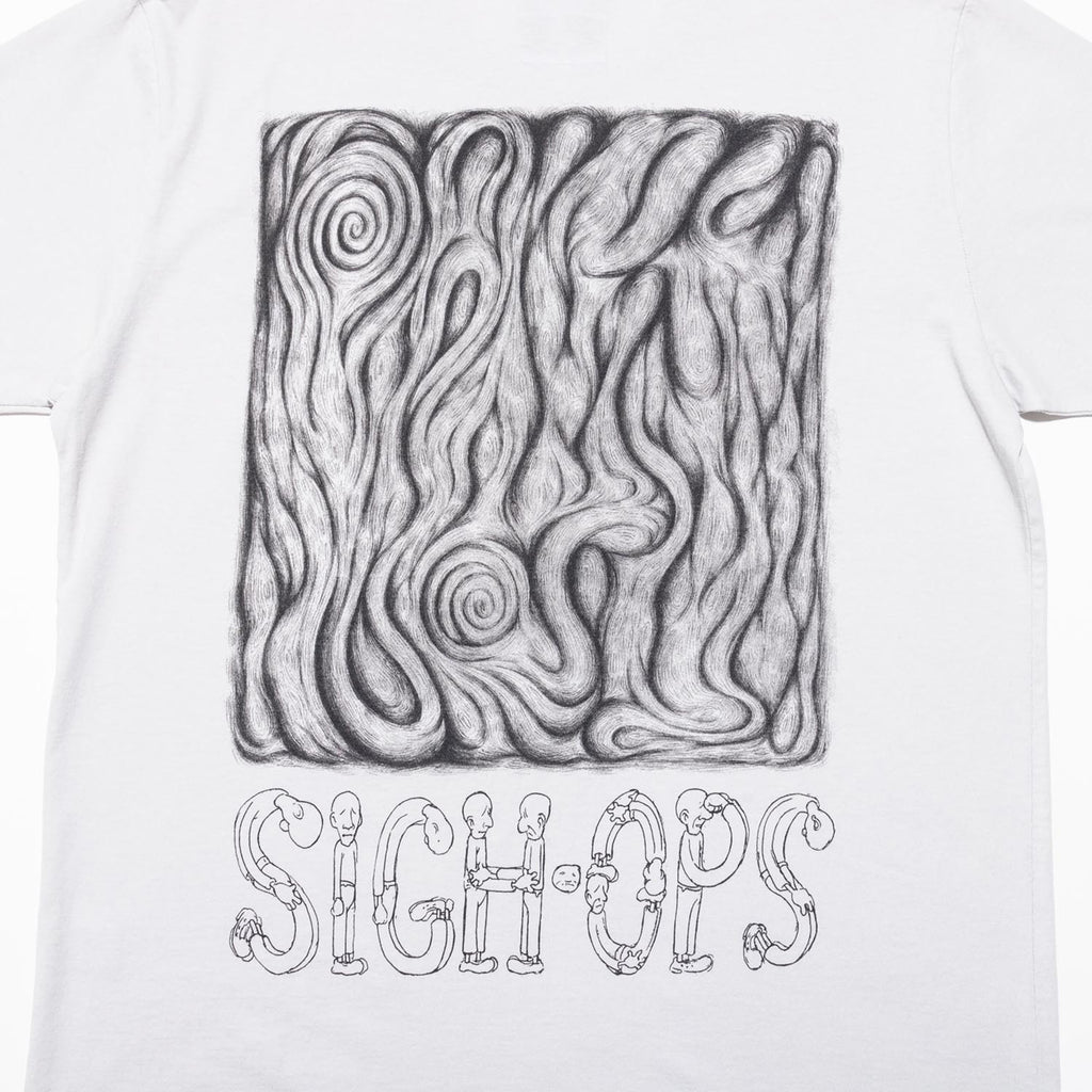 TACOMA FUJI RECORDS "SIGHOPS T-SHIRT BY JEFF LADOUCEUR" ICE GRAY