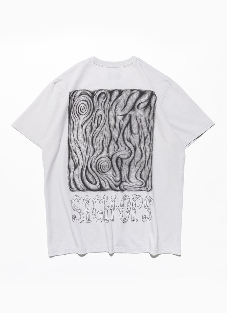 TACOMA FUJI RECORDS "SIGHOPS T-SHIRT BY JEFF LADOUCEUR" ICE GRAY