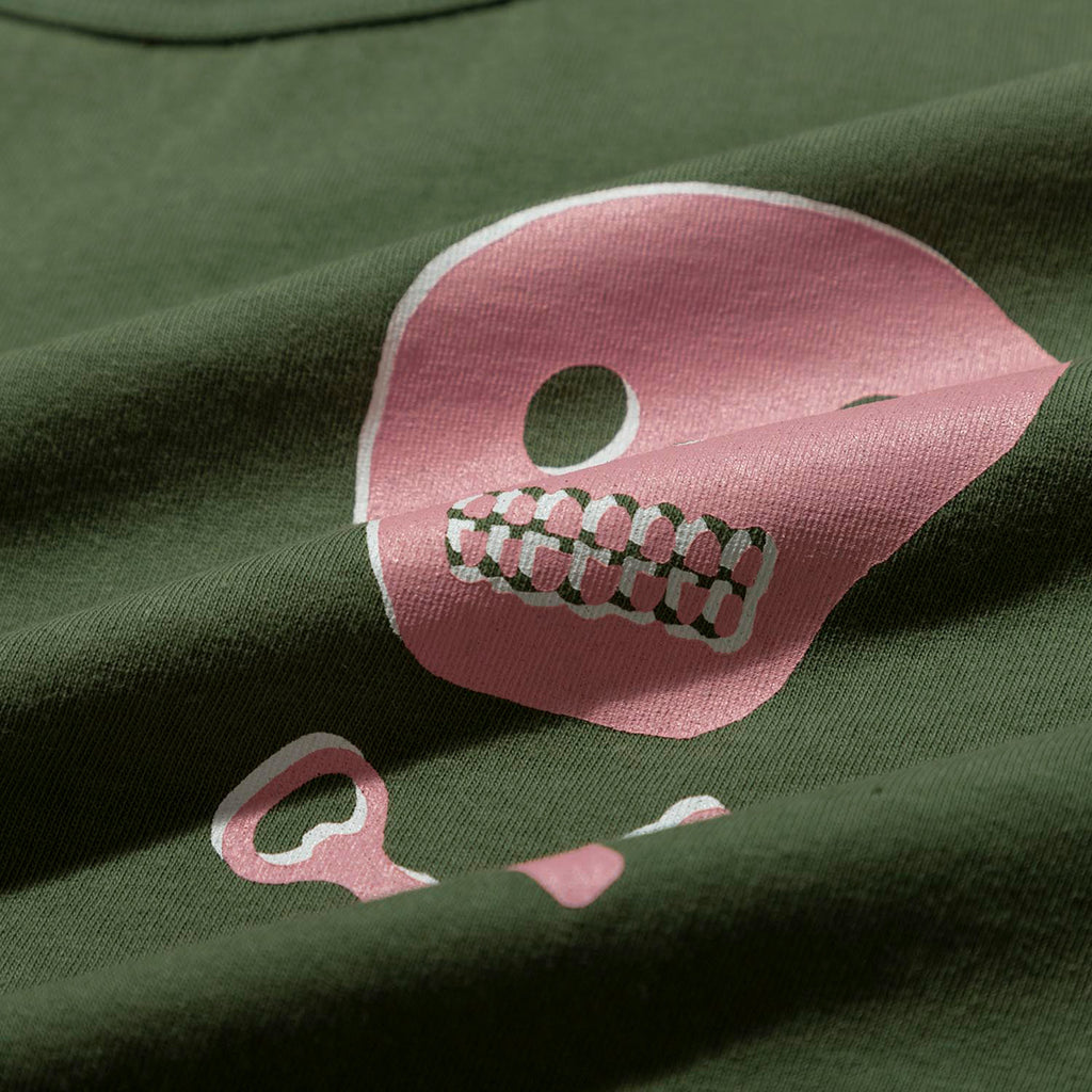 TACOMA FUJI RECORDS "LES AVENTURIERS TEE DESIGNED BY JERRY UKAI" FOREST GREEN