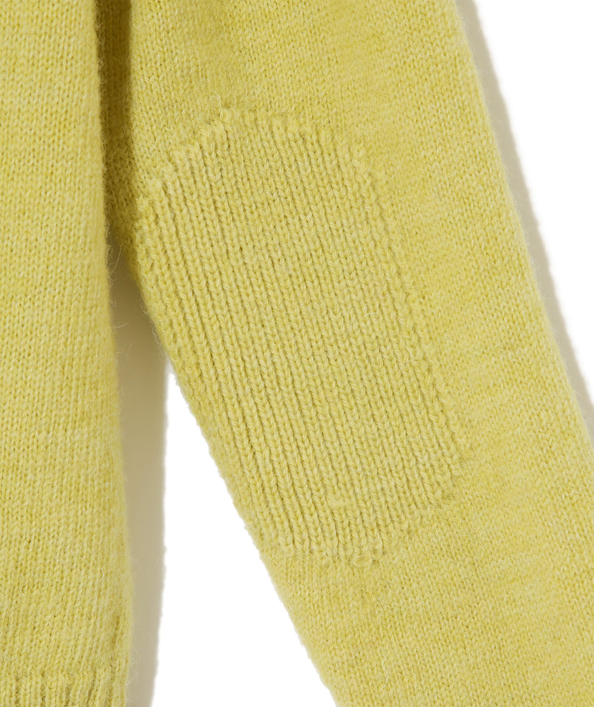 UNDERCOVER "PVC SWITCHING WOOL SWEATER UC2C4910" YELLOW