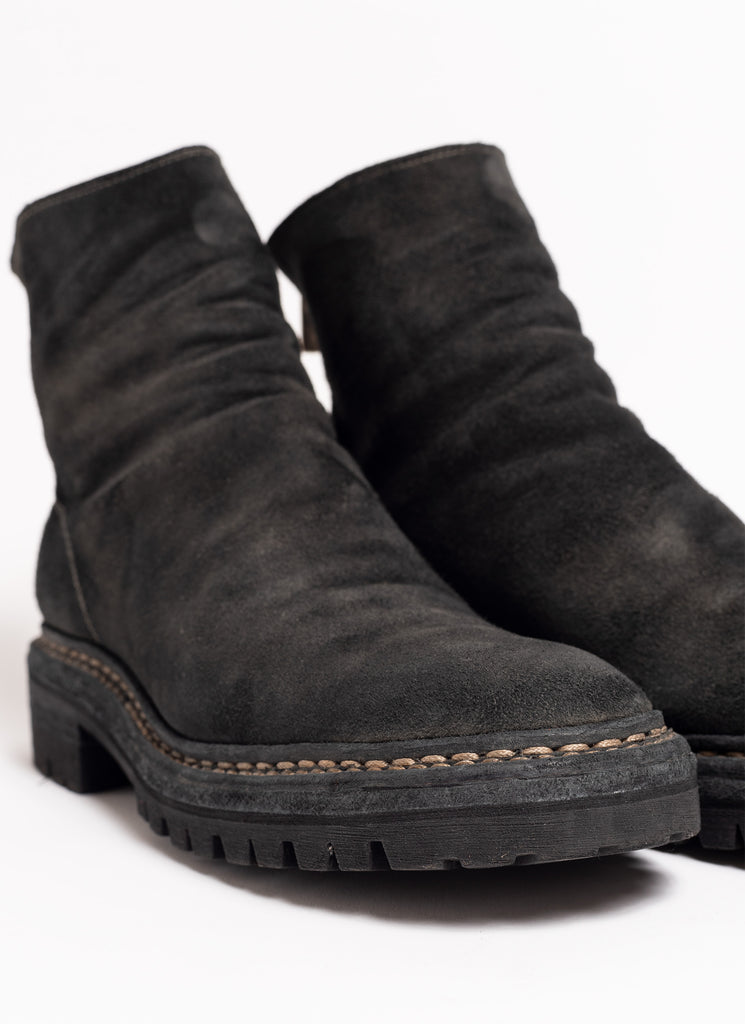 nonnative X UNDERCOVER "BACK ZIP MIDDLE BOOTS HORSE LEATHER BY GUIDI" CHARCOAL