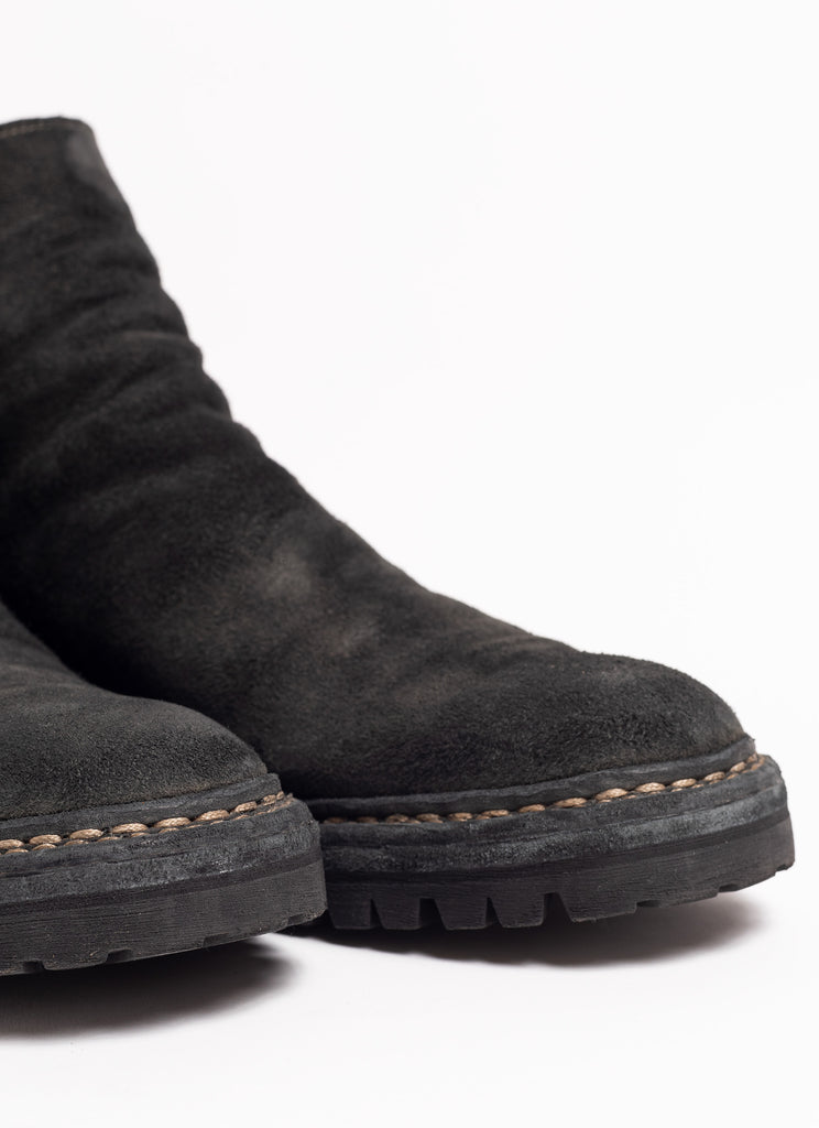 nonnative X UNDERCOVER "BACK ZIP MIDDLE BOOTS HORSE LEATHER BY GUIDI" CHARCOAL