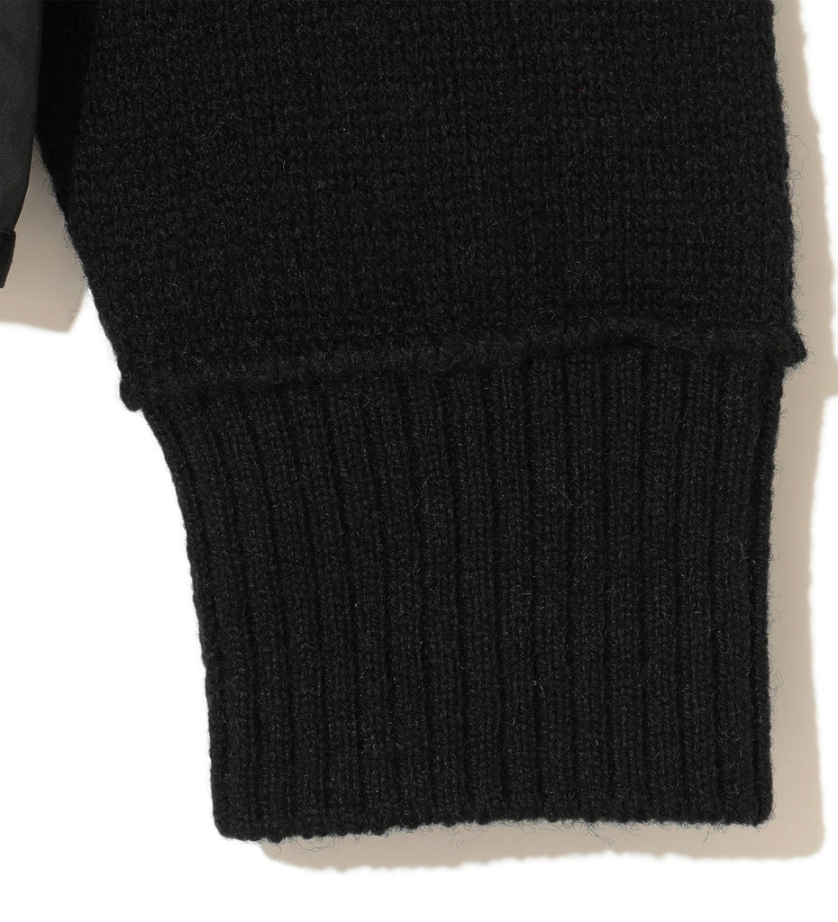 UNDERCOVER "SWITCHING WOOL KNIT PULLOVER" BLACK