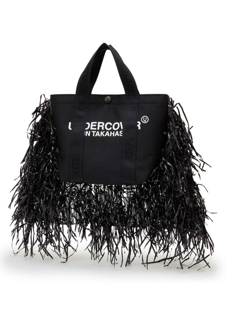 UNDERCOVER "NYLON  FRINGE TOTE BAG" BLACK