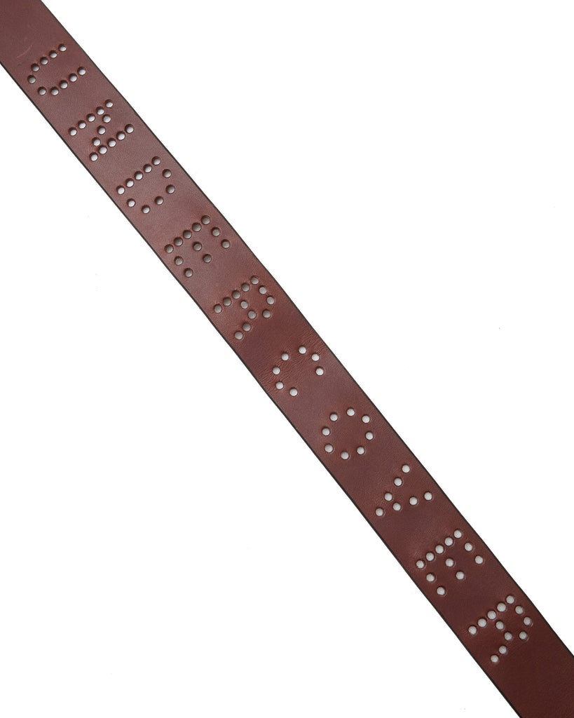 UNDERCOVER "LEATHER BELT" BROWN