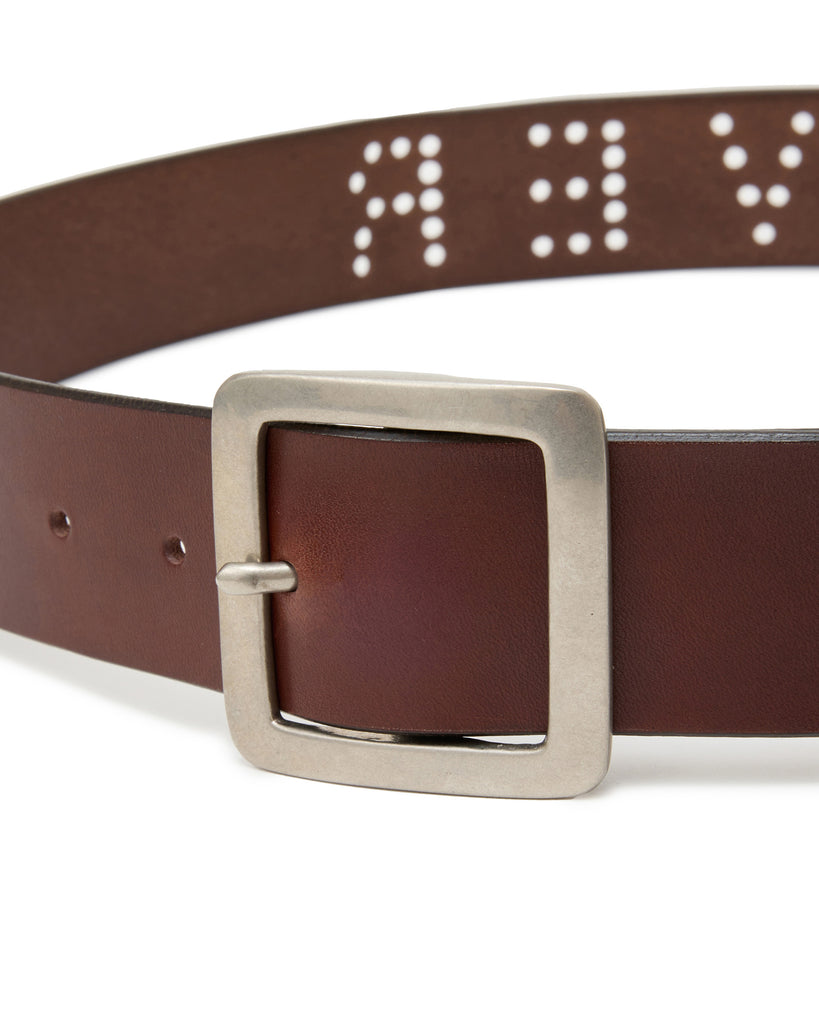 UNDERCOVER "LEATHER BELT" BROWN