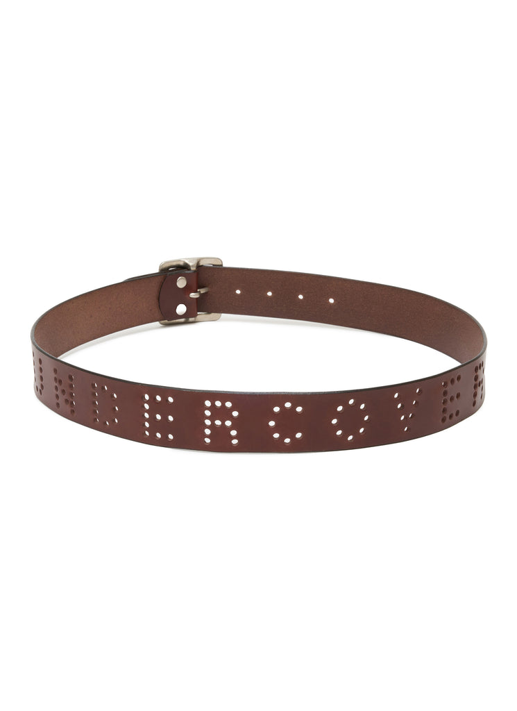 UNDERCOVER "LEATHER BELT" BROWN