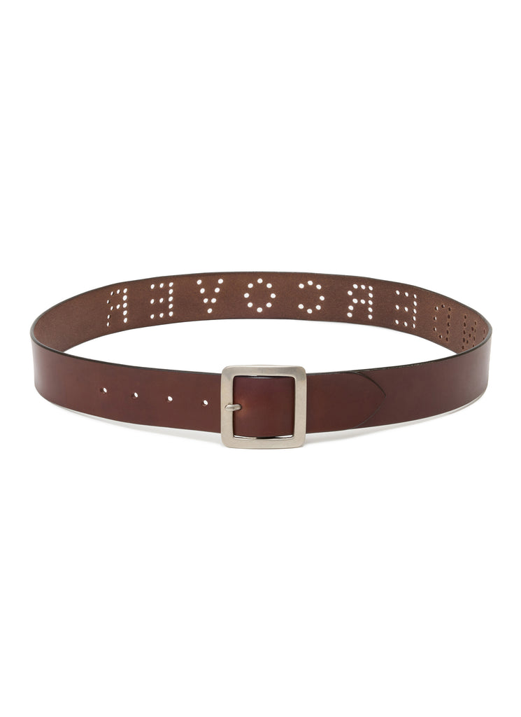 UNDERCOVER "LEATHER BELT" BROWN