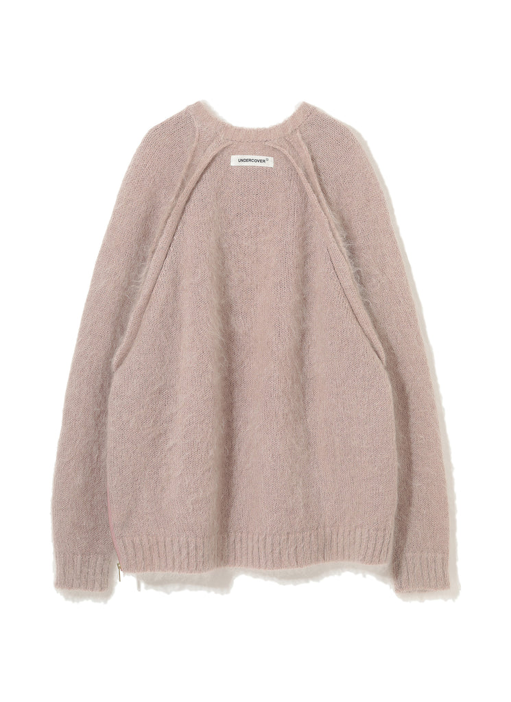 UNDERCOVER "CREWNECK MOHAIR SWEATER" PINK