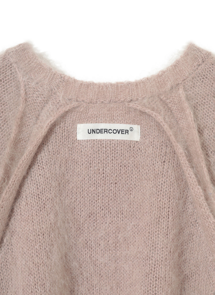 UNDERCOVER "CREWNECK MOHAIR SWEATER" PINK