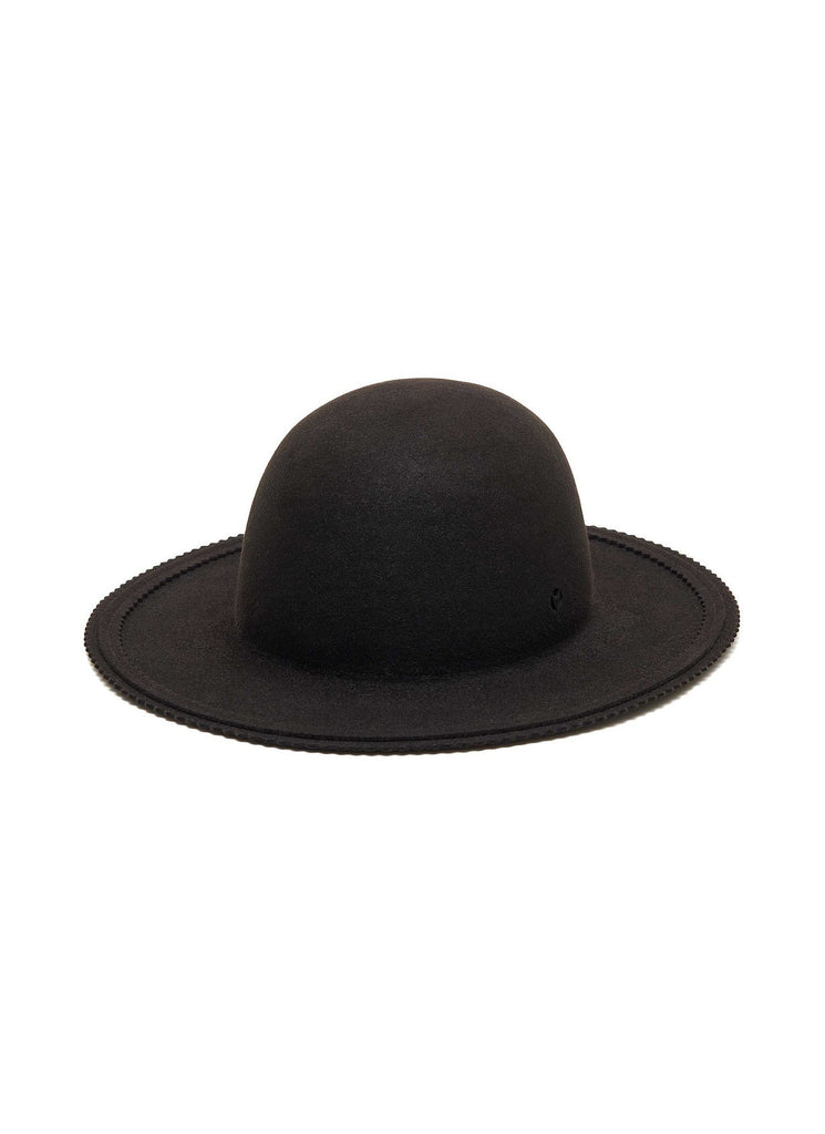 UNDERCOVER X KIJIMA TAKAYUKI "RABBIT FUR PINKING BOWLER HAT" DARK BROWN