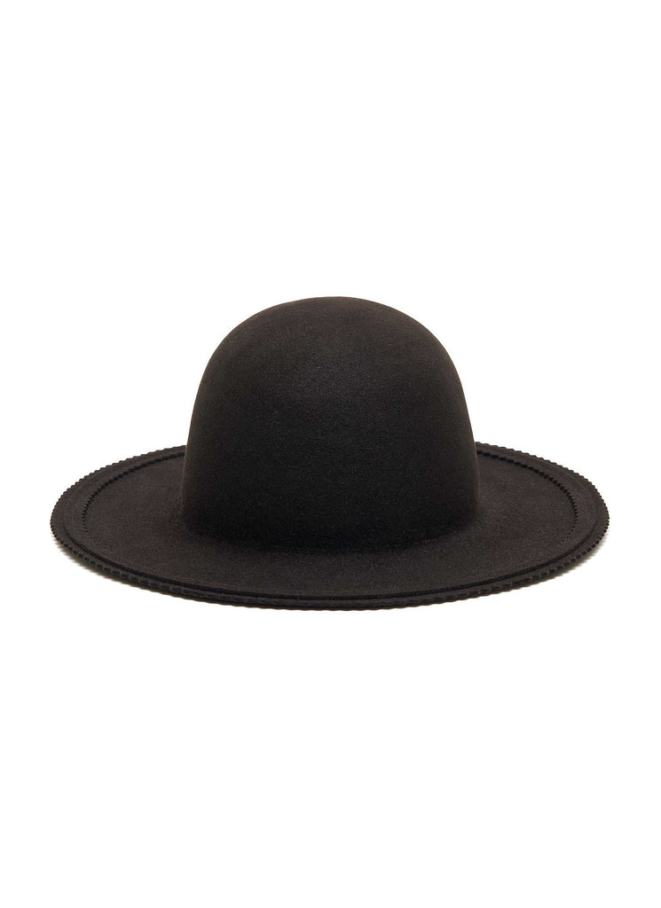 UNDERCOVER X KIJIMA TAKAYUKI "RABBIT FUR PINKING BOWLER HAT" DARK BROWN