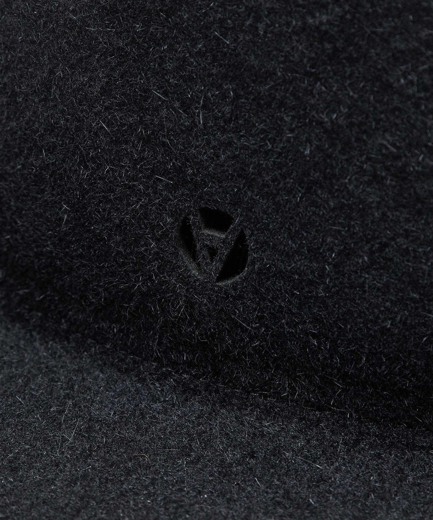 UNDERCOVER X KIJIMA TAKAYUKI "RABBIT FUR PINKING BOWLER HAT" BLACK