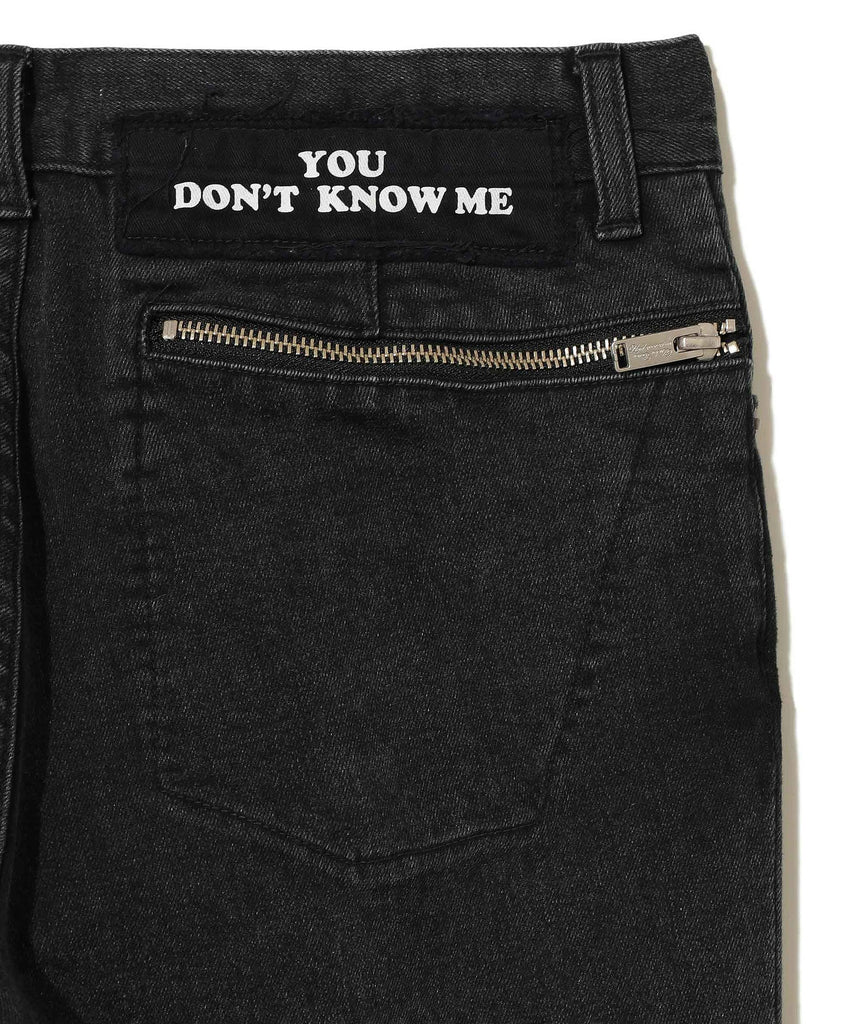 UNDERCOVER "STRETCH SKINNY DENIM PANTS" BLACK