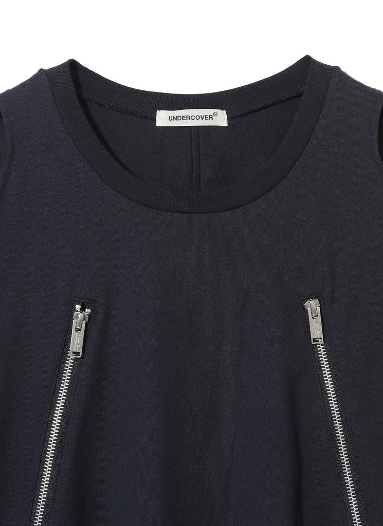 UNDERCOVER "FRINGE S/S TOP" NAVY
