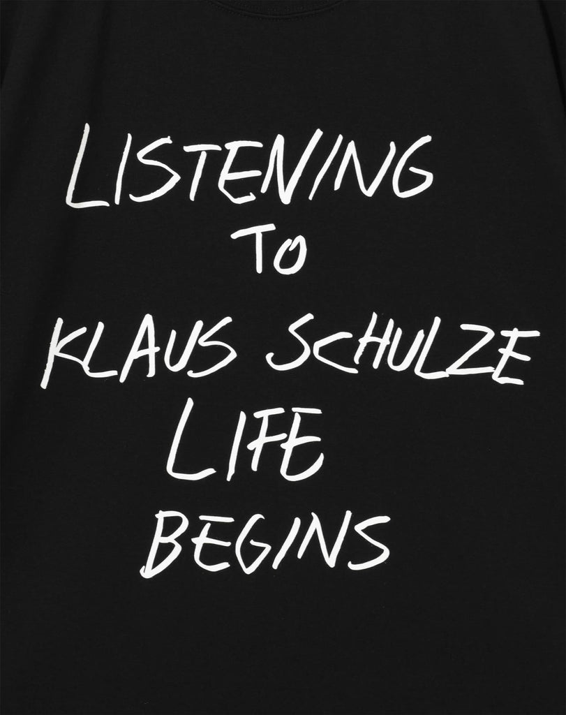 UNDERCOVER "LISTENING TO KLAUS SCHULZE T-SHIRT" BLACK