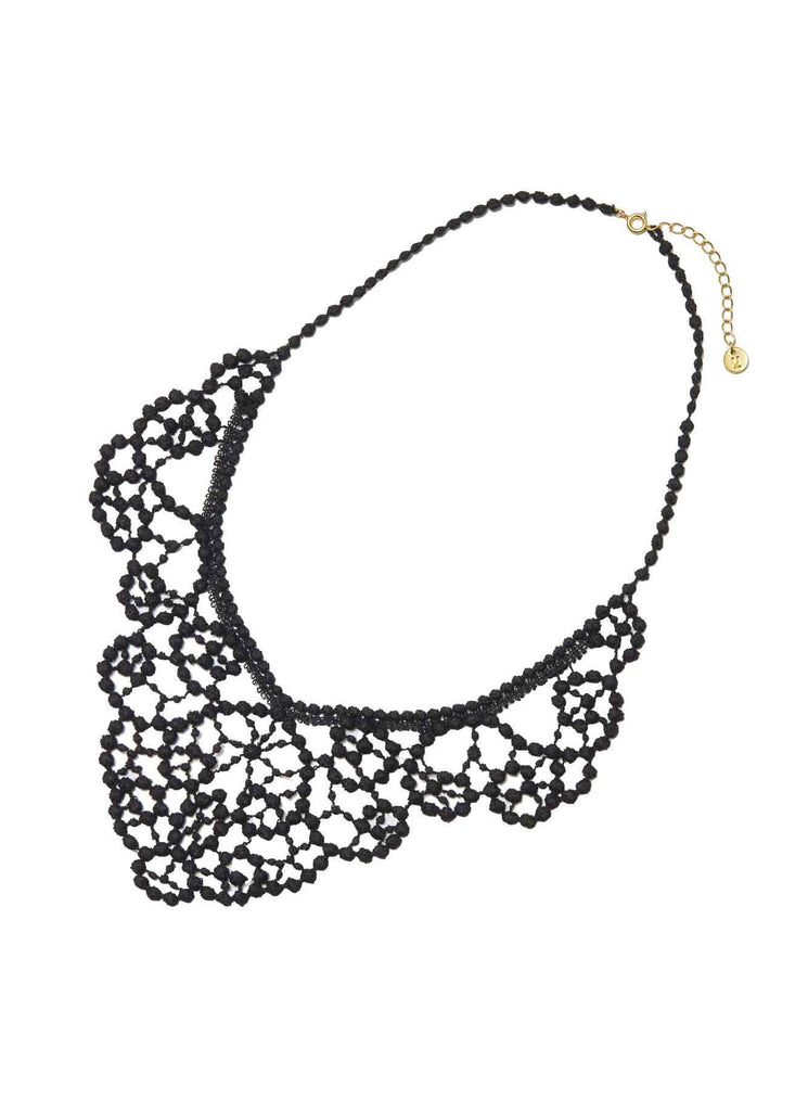 UNDERCOVER "COTTON LACE NECKLACE" BLACK