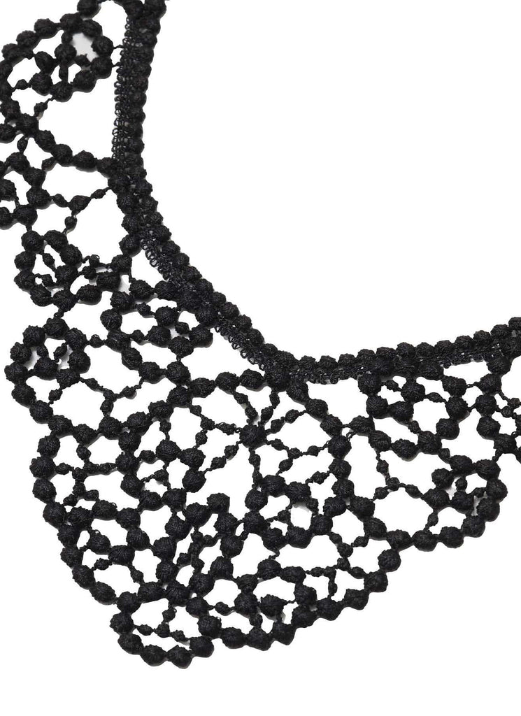 UNDERCOVER "COTTON LACE NECKLACE" BLACK