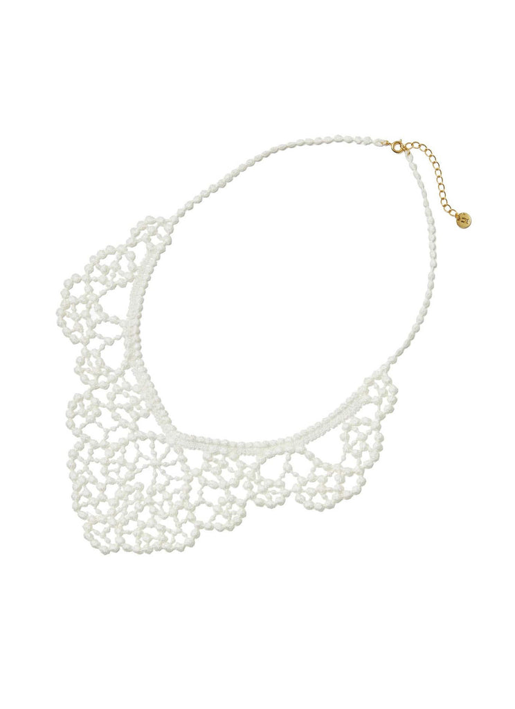 UNDERCOVER "COTTON LACE NECKLACE" WHITE