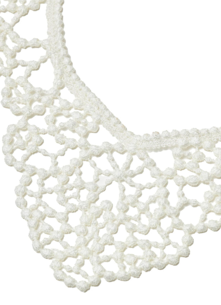 UNDERCOVER "COTTON LACE NECKLACE" WHITE