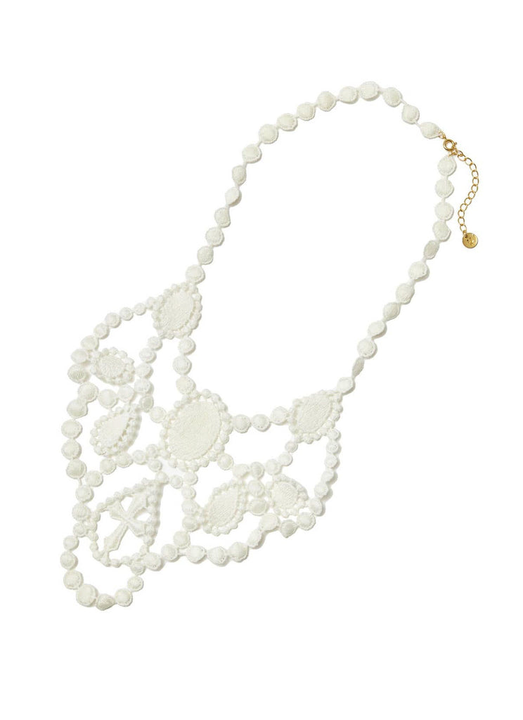 UNDERCOVER "COTTON LACE NECKLACE UC1E4N04" OFF WHITE