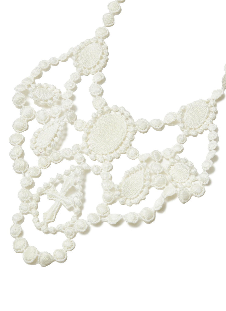 UNDERCOVER "COTTON LACE NECKLACE UC1E4N04" OFF WHITE