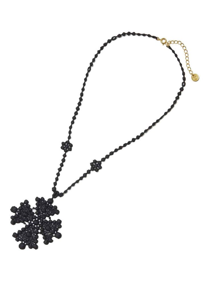 UNDERCOVER "COTTON LACE NECKLACE UC1E4N06" BLACK