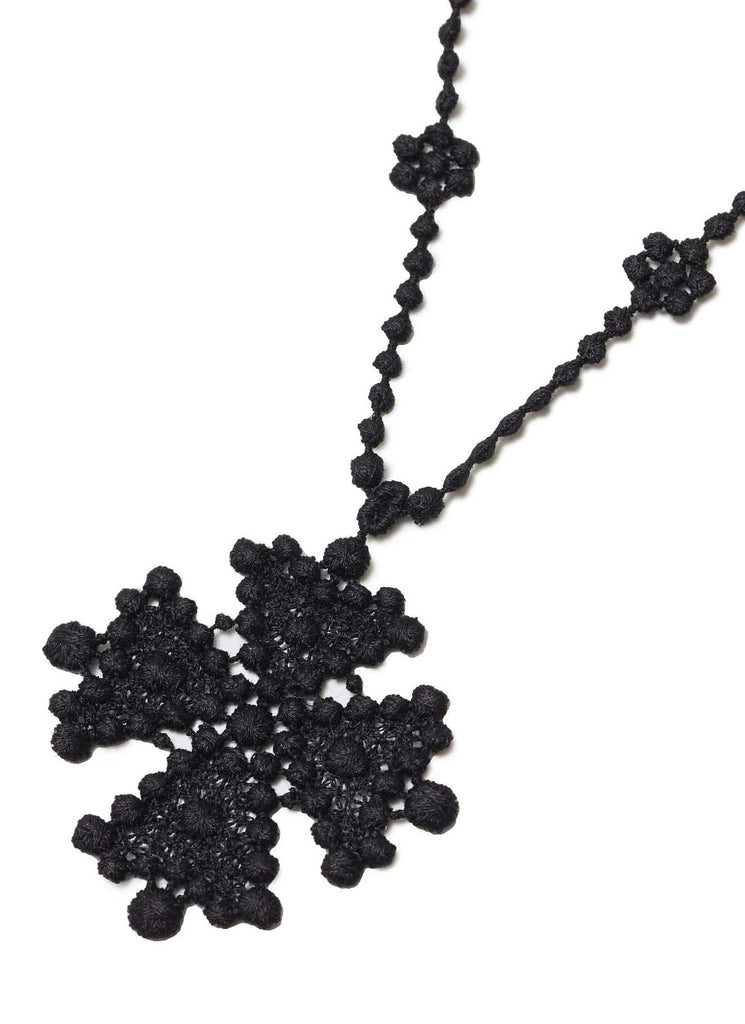 UNDERCOVER "COTTON LACE NECKLACE UC1E4N06" BLACK